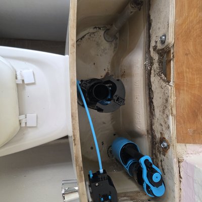 Replaced toilet cistern parts