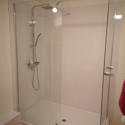 Walk-in shower installation